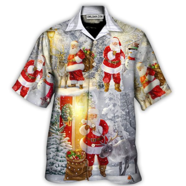 Christmas Santa Claus Lover Animal Light Story Art Style - Hawaiian Shirt Jezsport.com