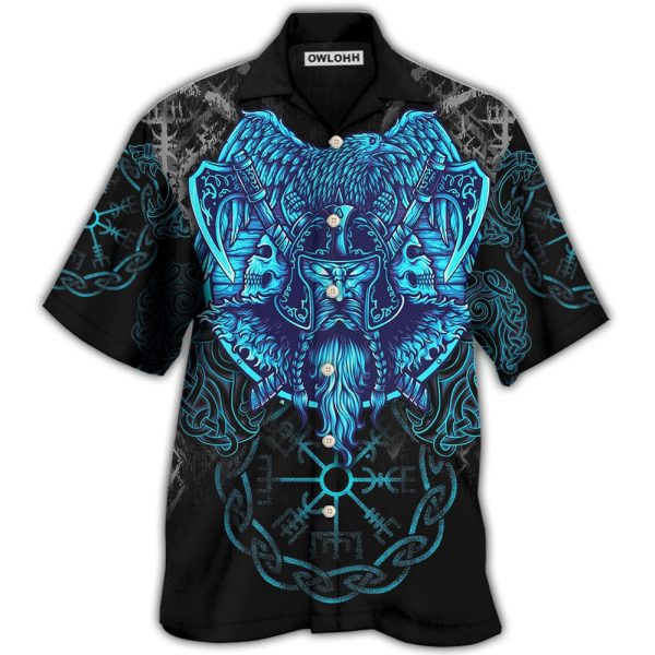 Viking King Blue Art - Hawaiian Shirt Jezsport.com