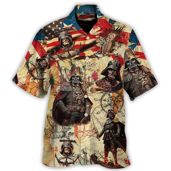 Independence Day Starwars Darth Vader Pirates Home Is Where The Anchor Drops - Hawaiian Shirt Jezsport.com