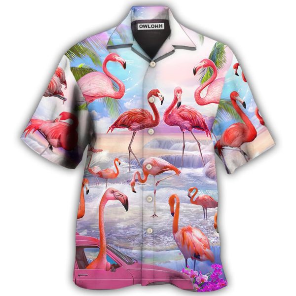 Flamingo In The Paradise Cool Style - Hawaiian Shirt Jezsport.com