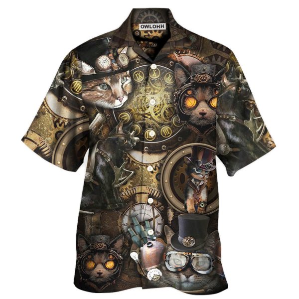 Cat Steampunk Art It's All About Magic - Hawaiian Shirt Jezsport.com