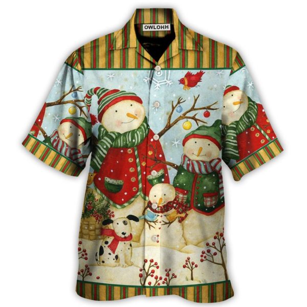 Christmas Cutie Snowman Happy Xmas - Hawaiian Shirt Jezsport.com