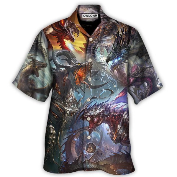 Dragon Fantasy World Dragon Magic - Hawaiian Shirt Jezsport.com