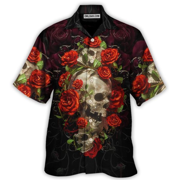 Skull And Roses Art - Hawaiian Shirt Jezsport.com