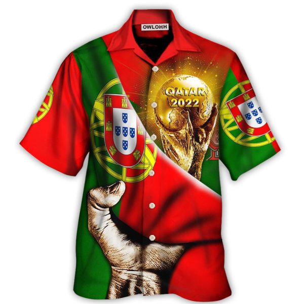 World Cup Qatar 2022 Portugal Will Be The Champion Flag Vintage - Hawaiian Shirt Jezsport.com