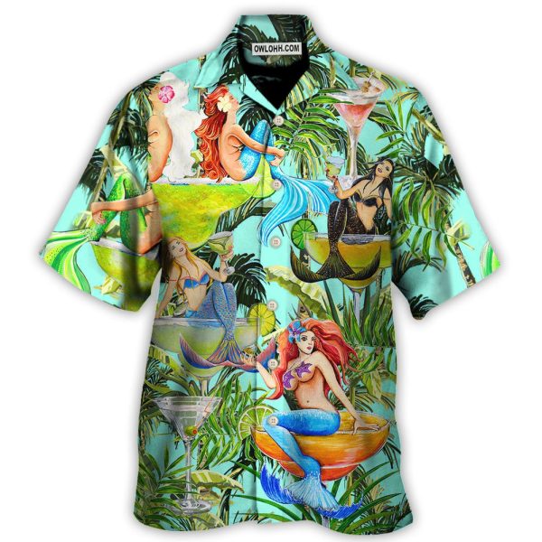 Cocktail And Mermaid Fantasy Beautiful Tropical - Hawaiian Shirt Jezsport.com