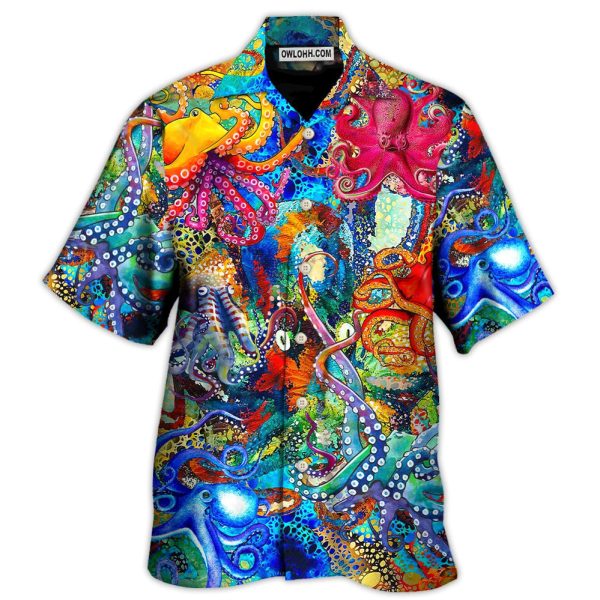 Octopus Lover Colorful Art Style - Hawaiian Shirt Jezsport.com