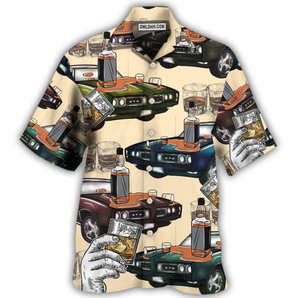 Car Muscle Car And Whiskey - Hawaiian Shirt Jezsport.com