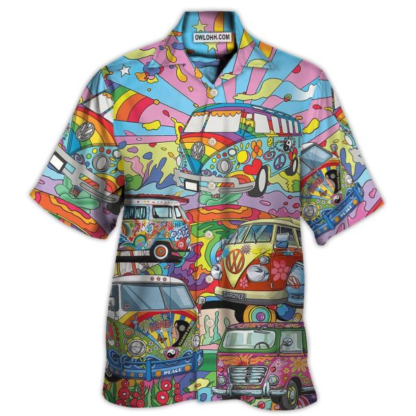 Hippie Van Colorful Art Peace - Hawaiian Shirt Jezsport.com