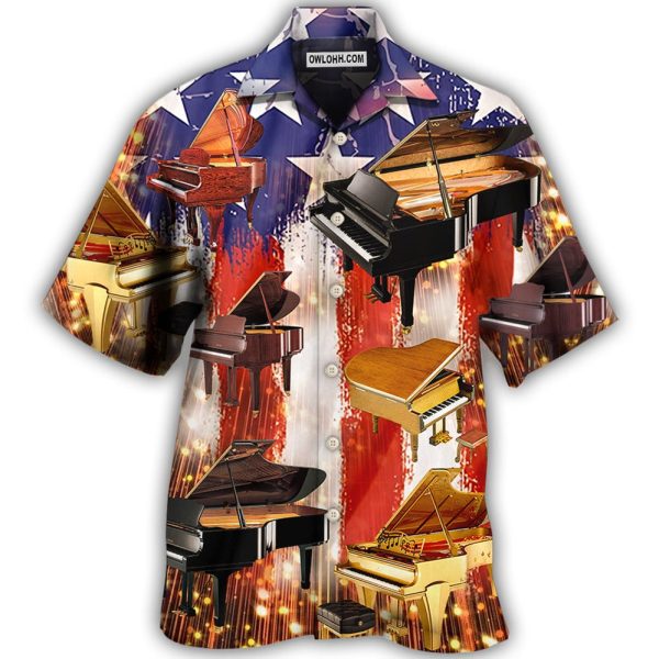 Piano Independence Day - Hawaiian Shirt Jezsport.com