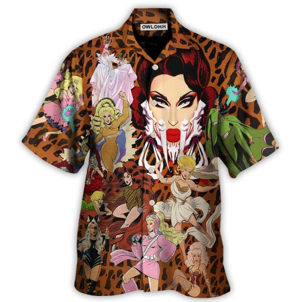 Drag Queen Born To Be Queen - Hawaiian Shirt Jezsport.com