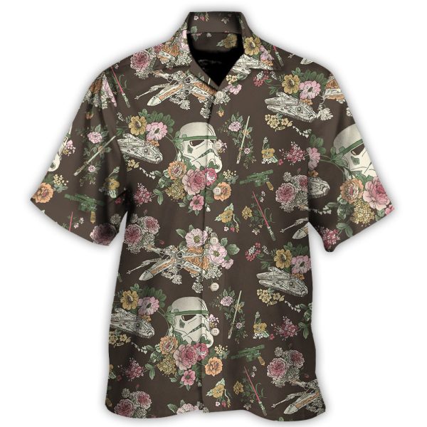 Starwars Stormtrooper Flower Vintage - Hawaiian Shirt Jezsport.com