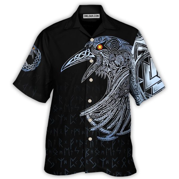 Viking Huginn And Muninn Birds Norse - Hawaiian Shirt Jezsport.com