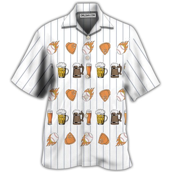 Beer I Like Beer And Baseball And Maybe 3 People - Hawaiian Shirt Jezsport.com