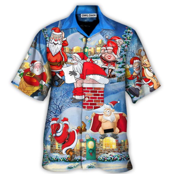 Christmas Rebellious Santa Claus Drunk Beer Troll Xmas Funny - Hawaiian Shirt Jezsport.com