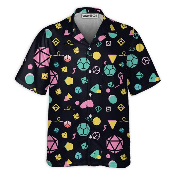 DnD Dice Neon Color Pattern - Hawaiian Shirt Jezsport.com