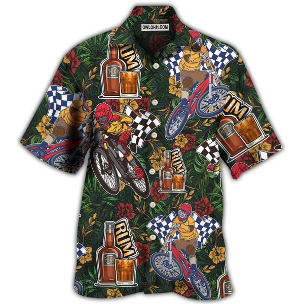 Wine I Like Rum And Mountain Biking - Hawaiian Shirt Jezsport.com