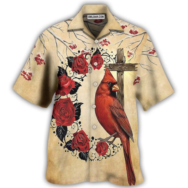 Cardinal A Big Piece Of My Heart Lives In Heaven - Hawaiian Shirt Jezsport.com