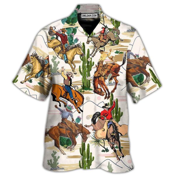 Cowboy Western Desert And Cactus Tropical - Hawaiian Shirt Jezsport.com