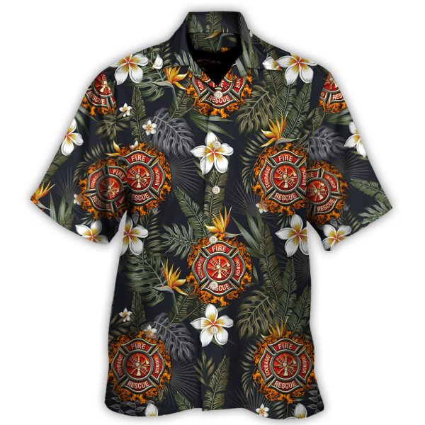 Firefighter Lover Tropical Style Hawaiian Shirt Jezsport.com