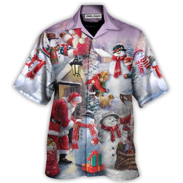 Christmas Santa Claus Buil Snowman Gift For You - Hawaiian Shirt Jezsport.com