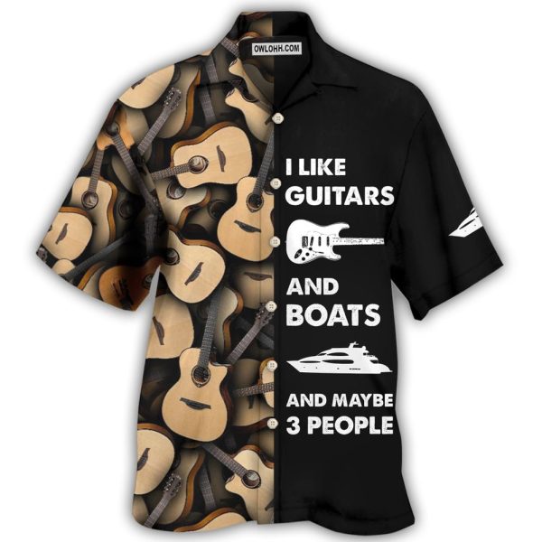 Guitar And Boat I Like - Hawaiian Shirt Jezsport.com