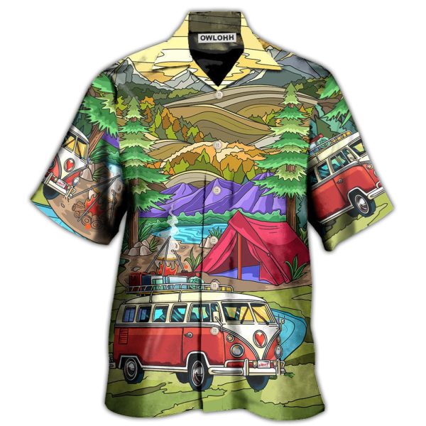 Camping Life In The Forest With Vans - Hawaiian Shirt Jezsport.com