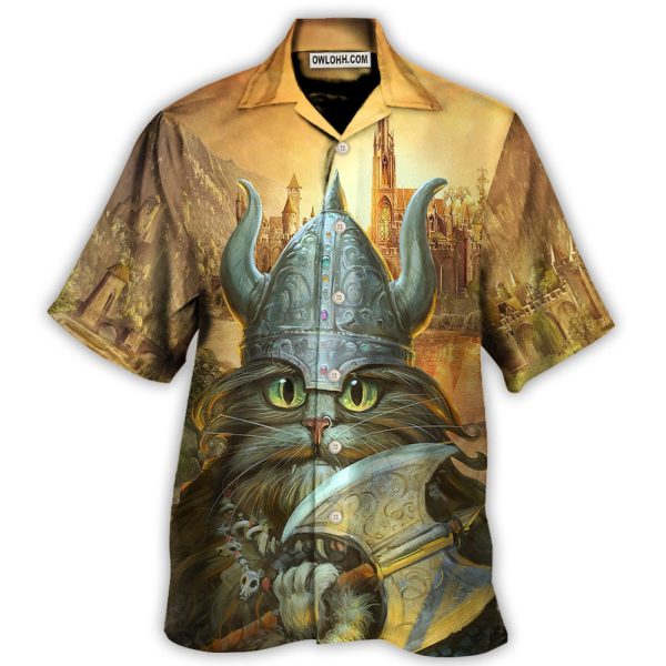 Viking Cat Hagar The Hairy Came To Purr And Pillage - Hawaiian Shirt Jezsport.com