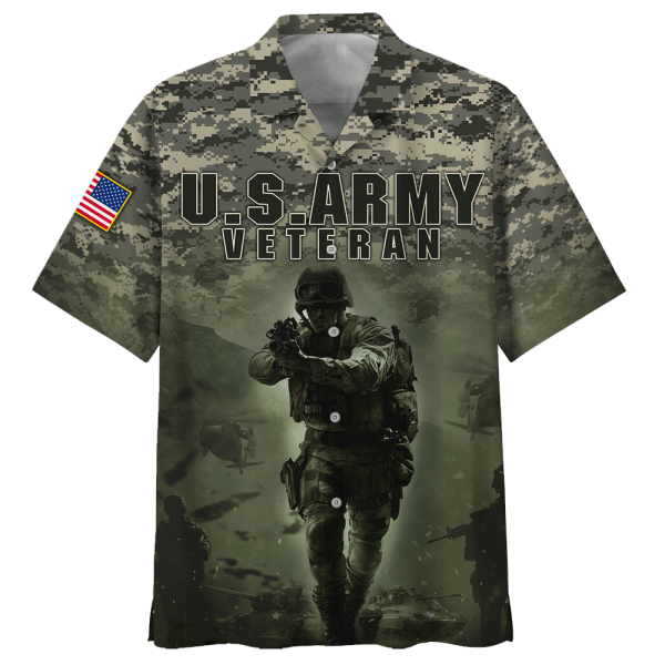 Us Amry Brave Soldier Hawaiian Shirt Jezsport.com