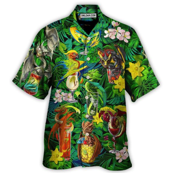 Cocktail And Dragon Tropical Hello Summer - Hawaiian Shirt Jezsport.com