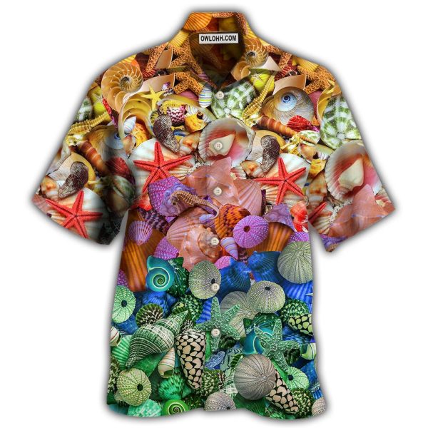 Beach Starfish On Seashells - Hawaiian Shirt Jezsport.com