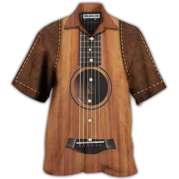 Guitar Vintage Leather Music Lover - Hawaiian Shirt Jezsport.com