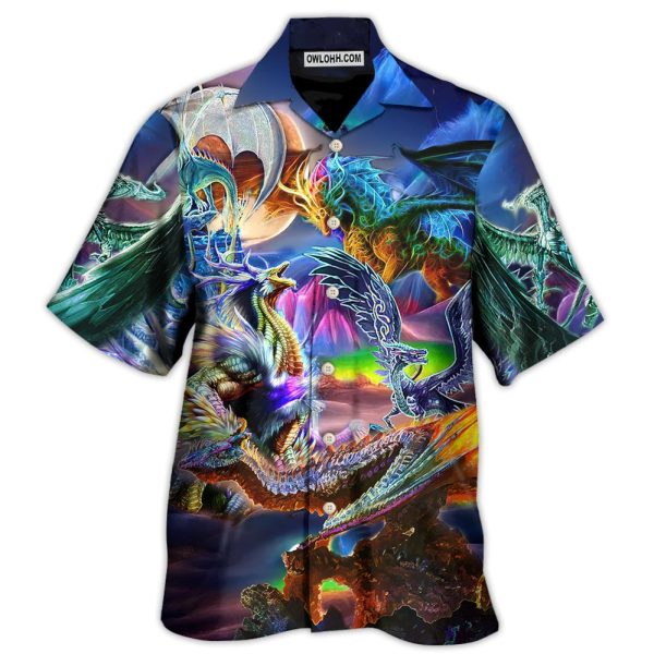 Dragon Neon Legends Colorful - Hawaiian Shirt Jezsport.com