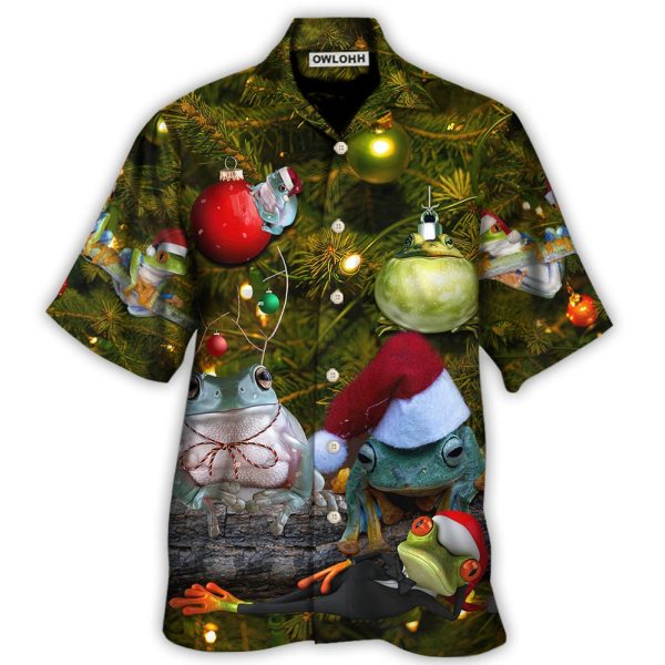 Christmas Frog Merry Christmas Bauble - Hawaiian Shirt Jezsport.com