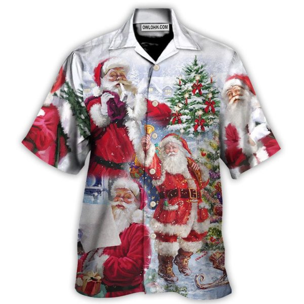 Christmas Santa Claus Is Coming To Town - Hawaiian Shirt Jezsport.com