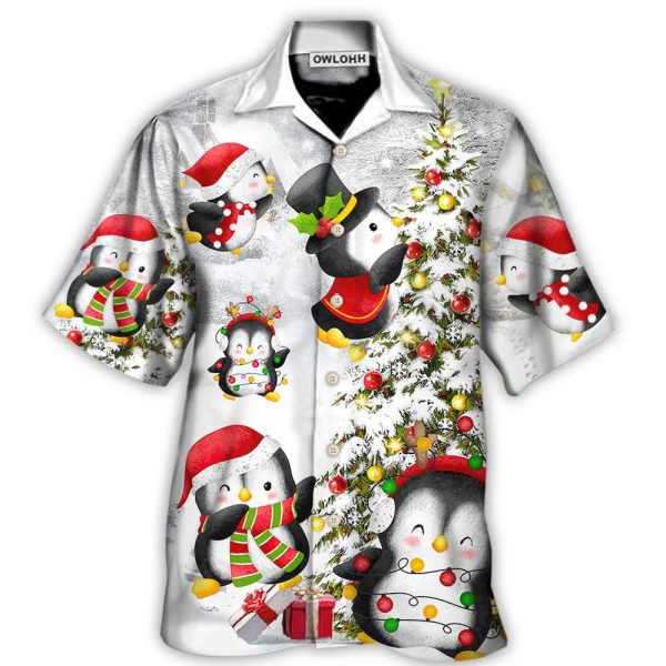 Christmas Chilling Penguin Family In Love Christmas - Hawaiian Shirt Jezsport.com