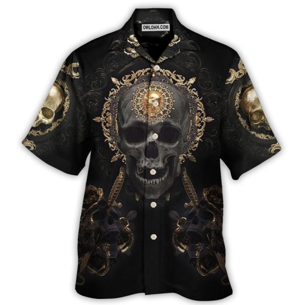 Skull Golden Skull True King Stay True Till Death - Hawaiian Shirt Jezsport.com