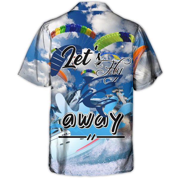 Parasailing Let's Fly Away With Shark - Hawaiian Shirt Jezsport.com