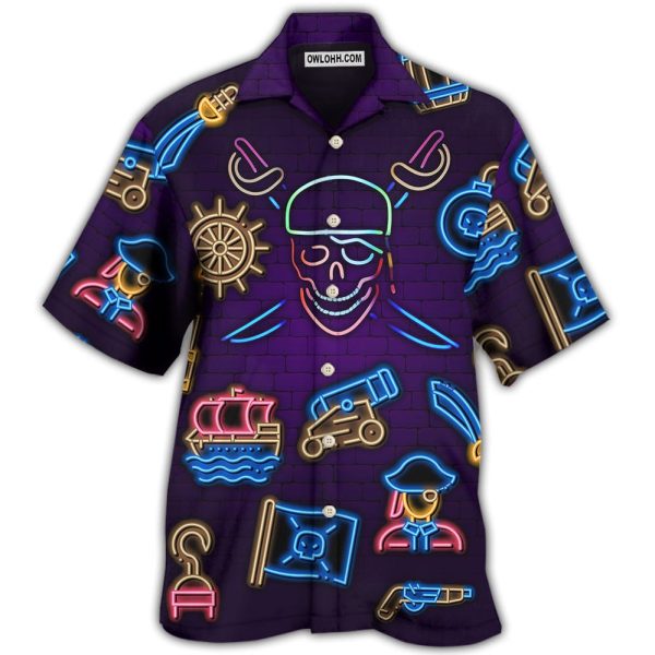 Pirate Neon Art Style - Hawaiian Shirt Jezsport.com