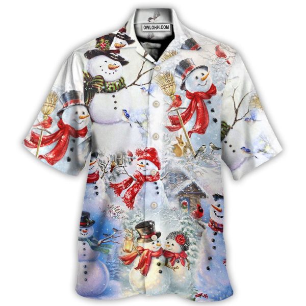 Snowman Christmas Merry Xmas - Hawaiian Shirt Jezsport.com