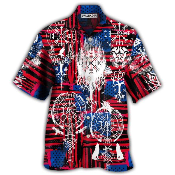 Viking Independence Day Compass Vegvisir - Hawaiian Shirt Jezsport.com