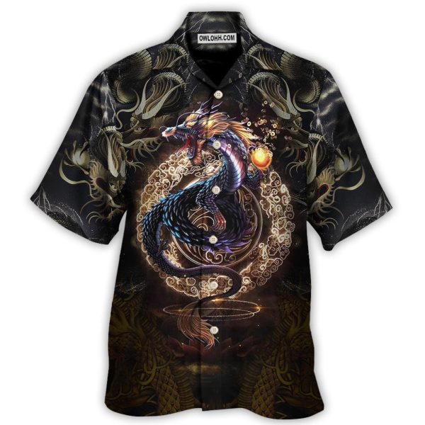 Dragon Golden Japanese Dragon - Hawaiian Shirt Jezsport.com