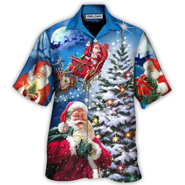 Christmas Santa Claus Story Happy Christmas Is Coming Art Style - Hawaiian Shirt Jezsport.com