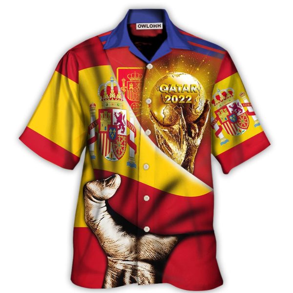 World Cup Qatar 2022 Spain Will Be The Champion Flag Vintage - Hawaiian Shirt Jezsport.com