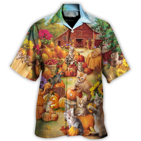 Thanksgiving Cat Wish You Happy Thanksgiving - Hawaiian Shirt Jezsport.com