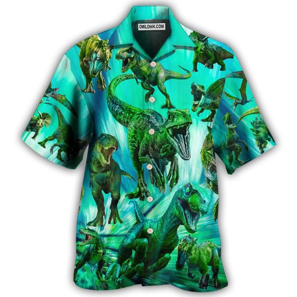 Jurassic Park Dinosaur Running Cool Style - Hawaiian Shirt Jezsport.com