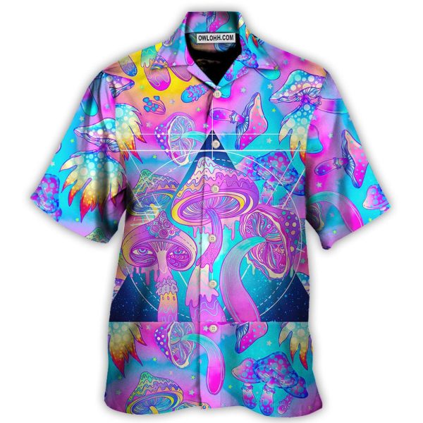 Hippie Mushroom Psychedelic Tapestry Mushroom Trippy Hippie Magical Eye - Hawaiian Shirt Jezsport.com