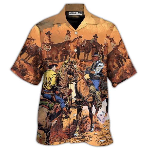 Cowboy Western Riding Horse - Hawaiian Shirt Jezsport.com