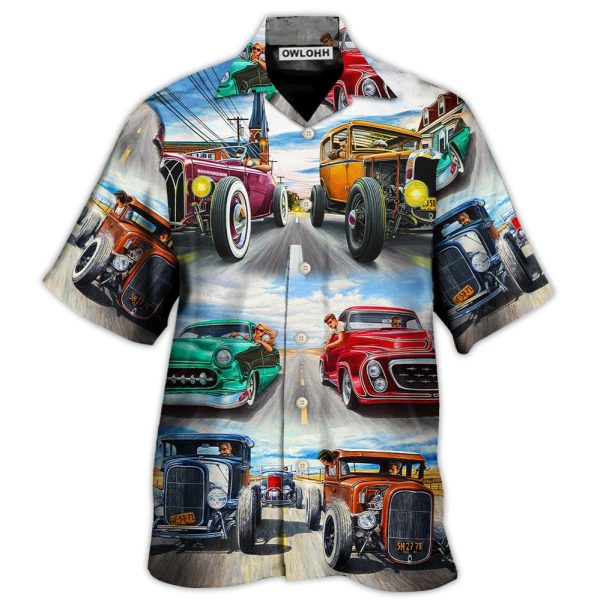 Hot Rod Racing Lover Cool Art Style - Hawaiian Shirt Jezsport.com