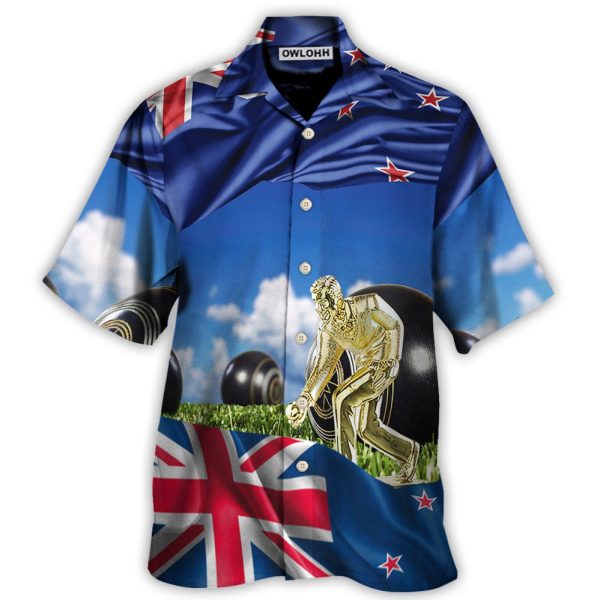 Lawn Bowling The Flag New Zealand Fly With Wind - Hawaiian Shirt Jezsport.com